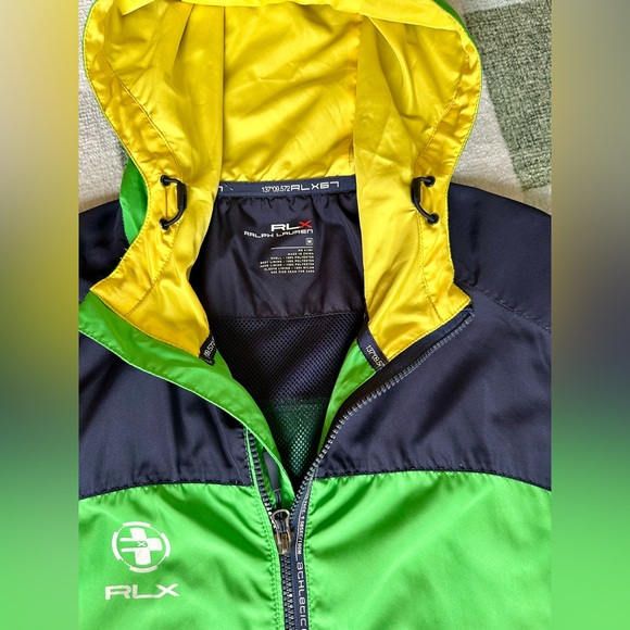 PRE-OWNED VINTAGE RALPH LAUREN RLX FULL ZIP MESH LINED WINDBREAKER MENS MED. - Picture 6 of 10